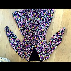 Saloni printed v nk dress